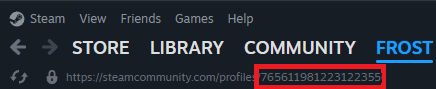Where to find your SteamID64